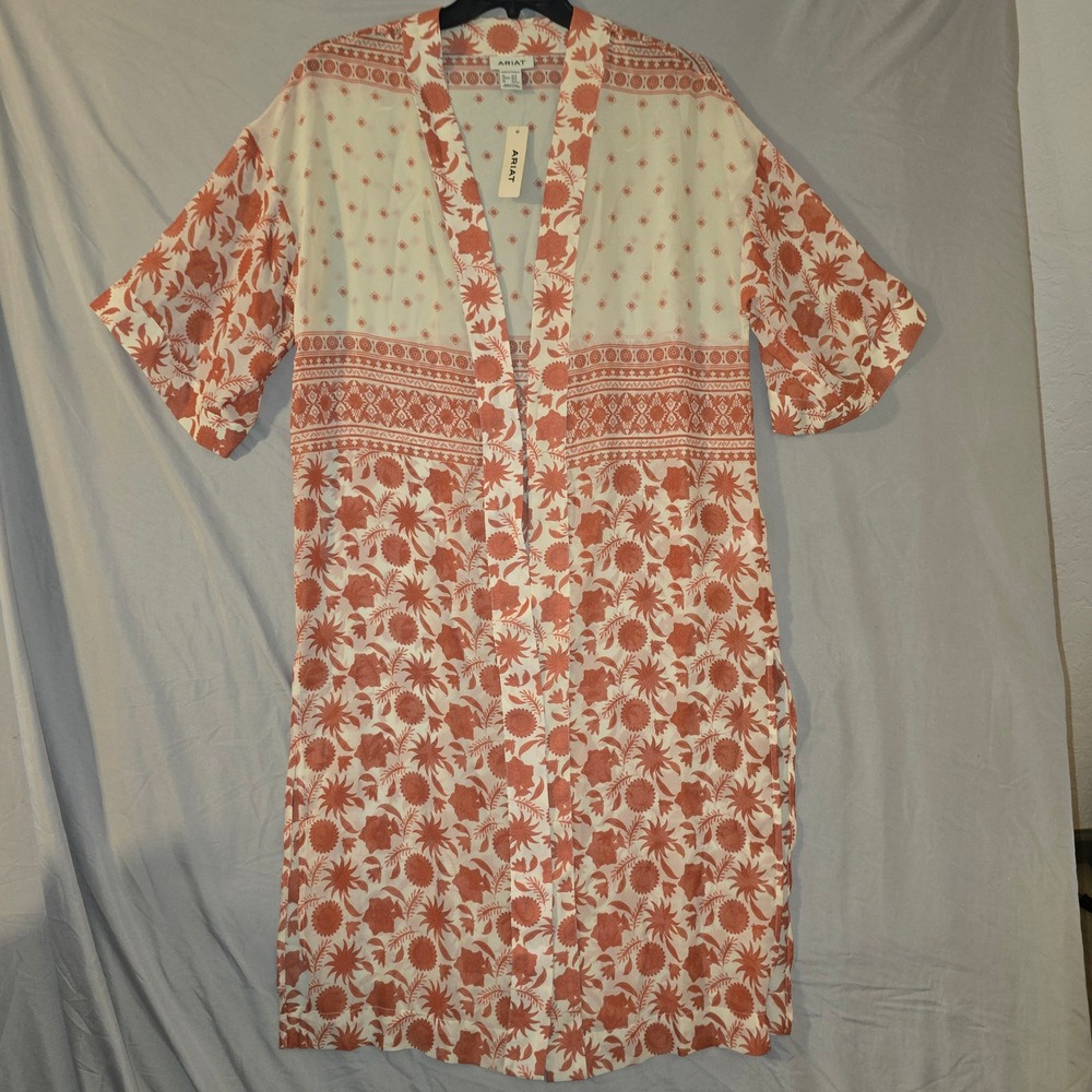Ariat Paige Duster XS/S Women Lightweight Senora Border Print Western Boho flowy